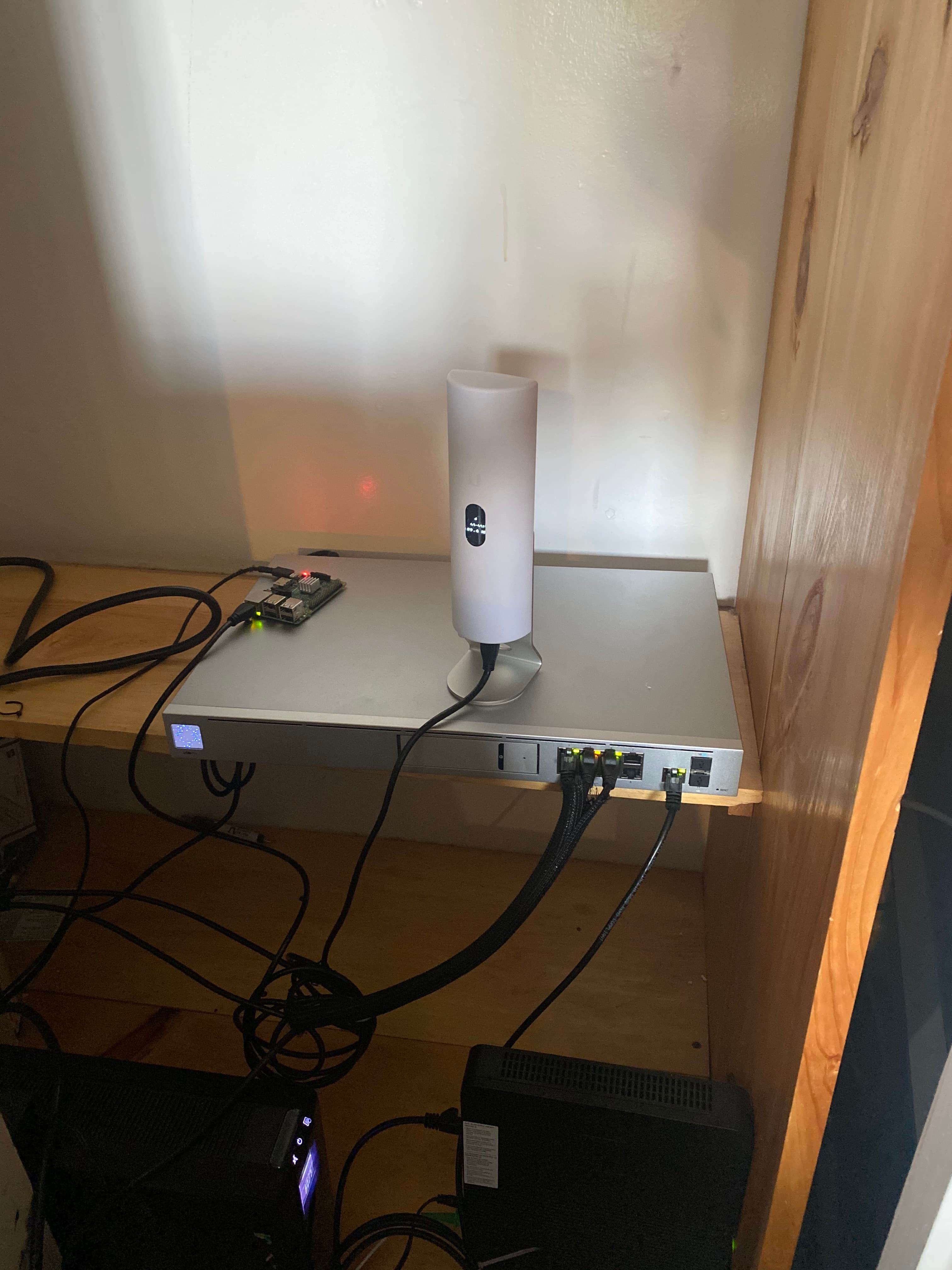 The early closet installation of the networking equipment